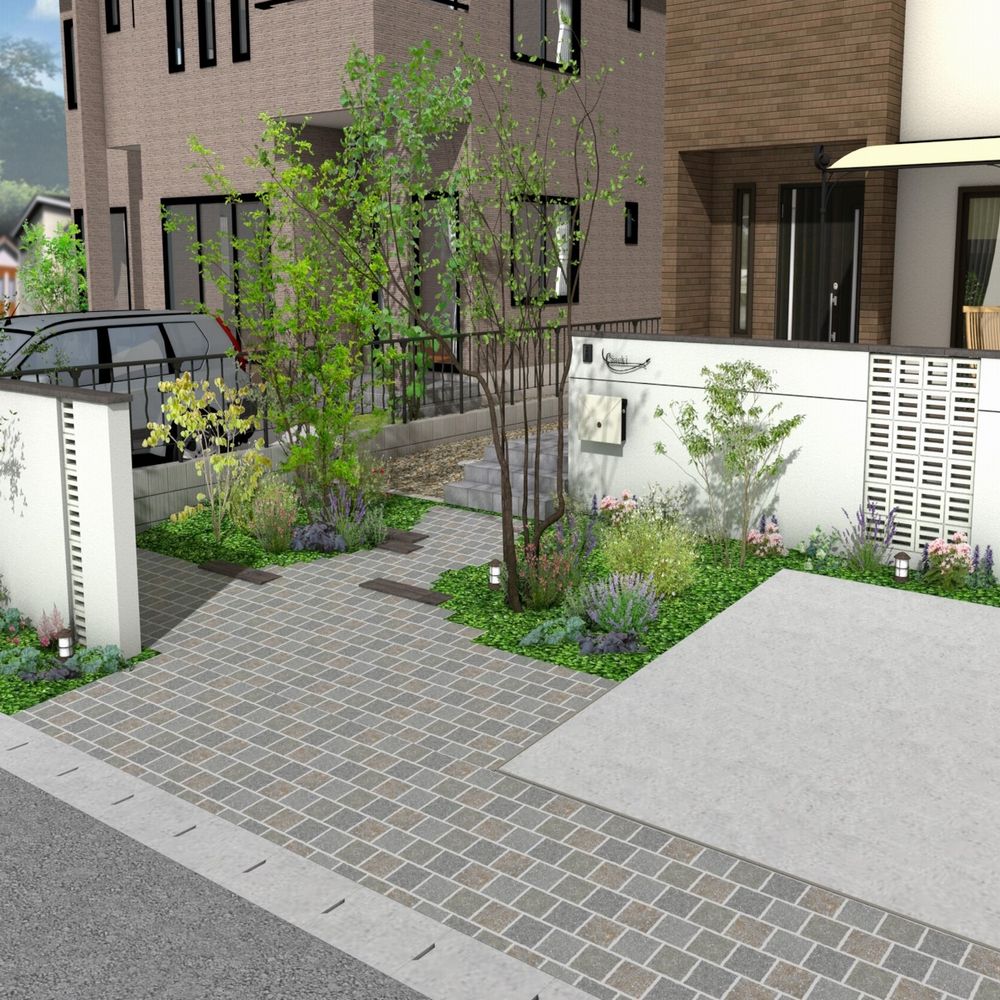 緑を味わうアプローチ