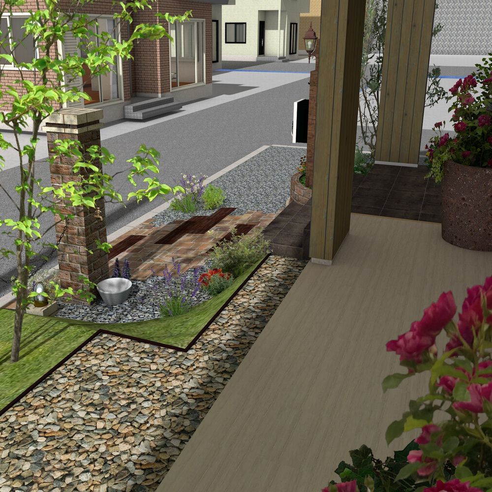 カントリー調　門まわり　RIKCAD