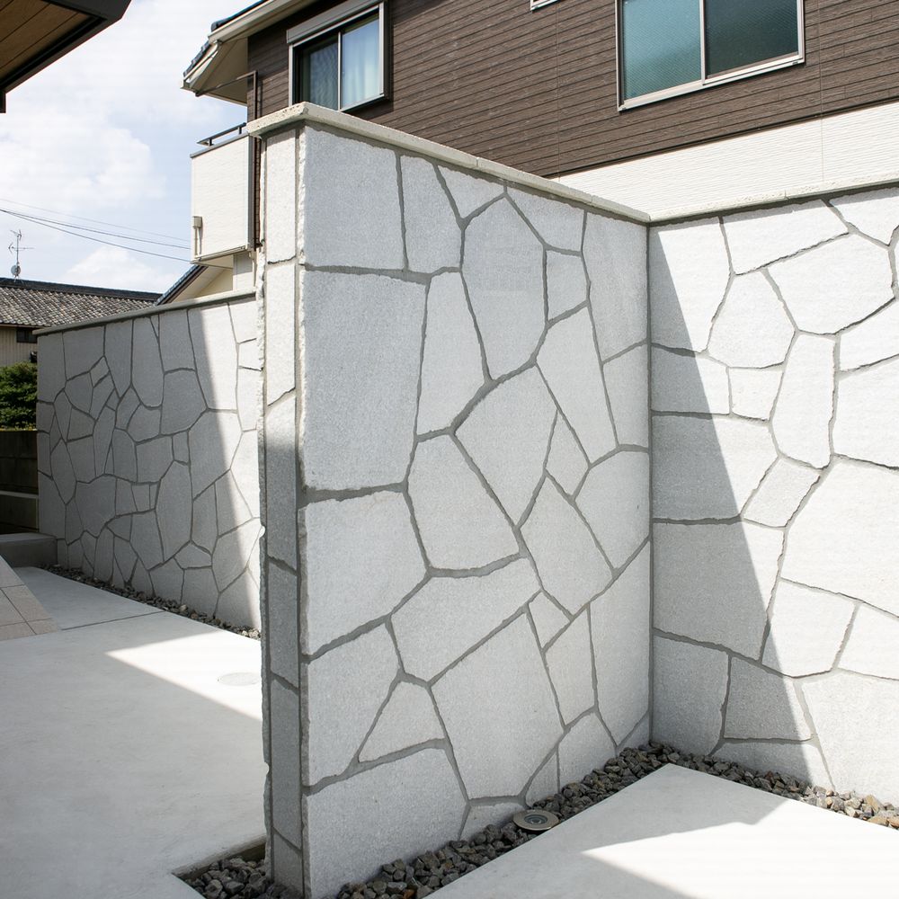 門壁 乱形石 ホワイト