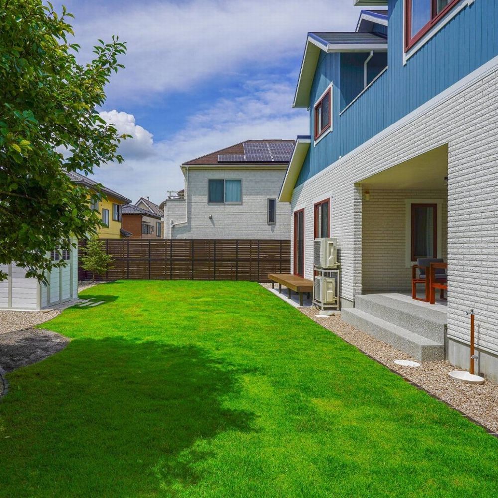 多段フェンス　天然芝TM9