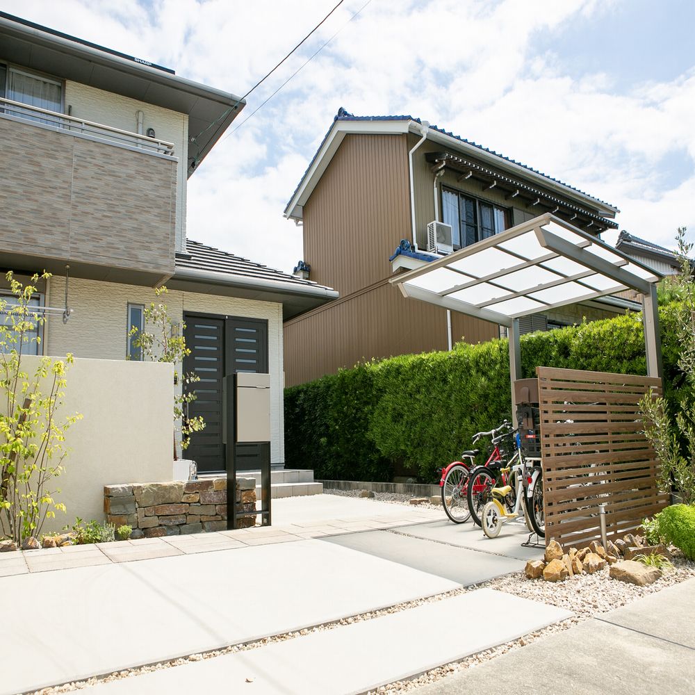 視線が楽しい玄関口　西尾市リフォーム外構